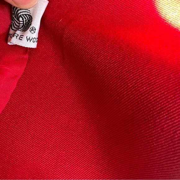 Christian Dior Red 100% Wool Long Blazer US12 Used Once!! - Picture 11 of 16